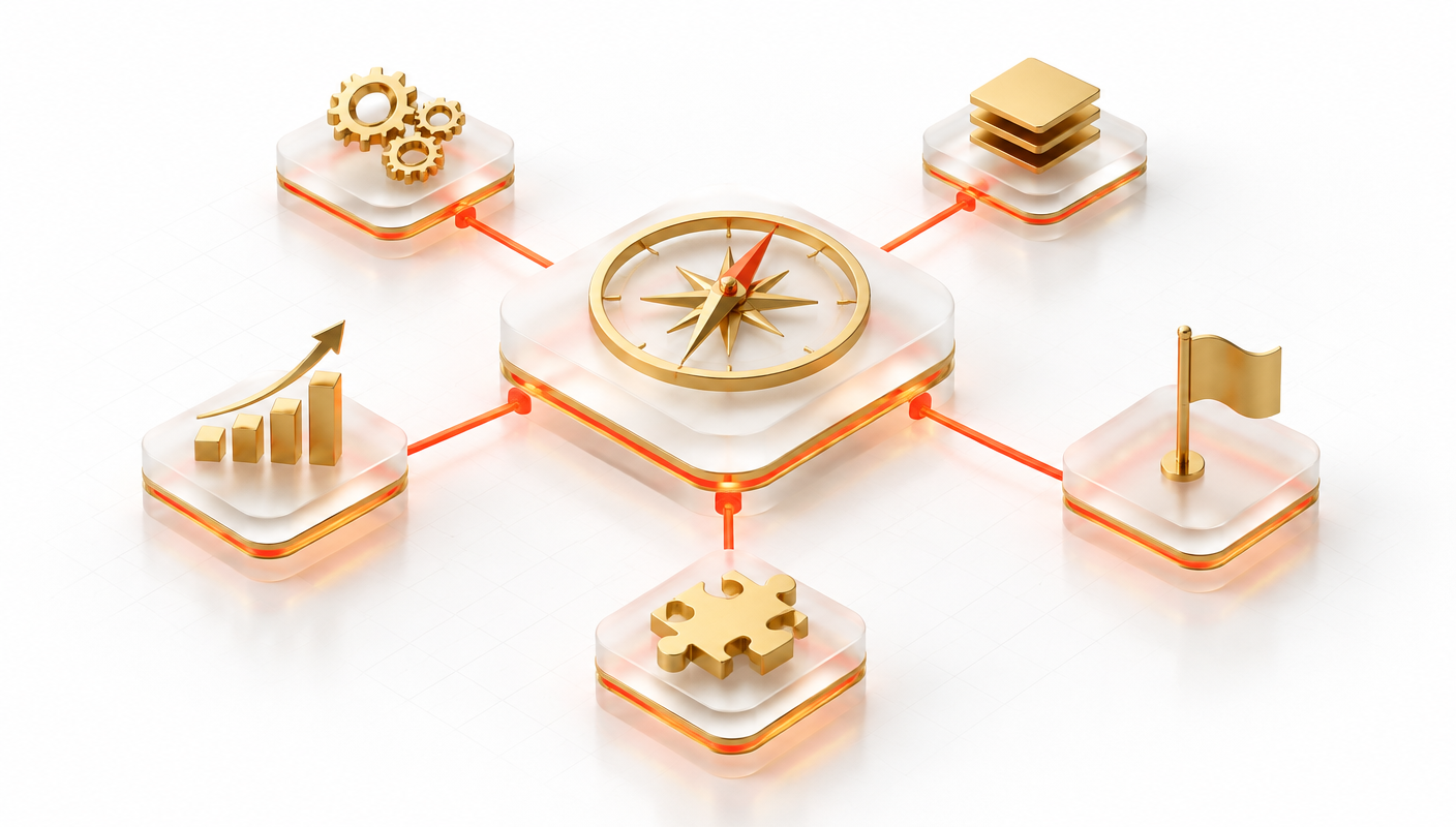 Illustration representing a CTO integrated across an existing technology team and its workstreams
